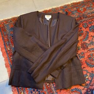 Talbots Women's Brown 100% Linen Blazer